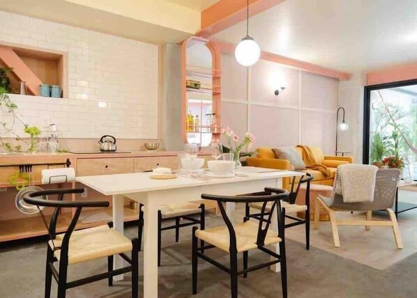 Cozy dining and living room, perfect for relaxation