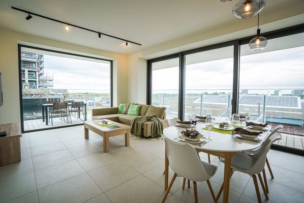 Spacious light-filled living space