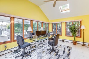 Private Home Office | Dual-Monitor Setup | Printer | 1st Floor