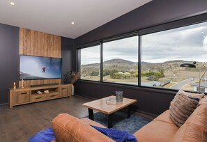 75in TV with surround sound.