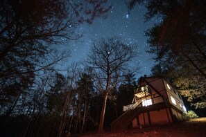 On a clear night, you'll get a fantastic glimpse of the night sky!
