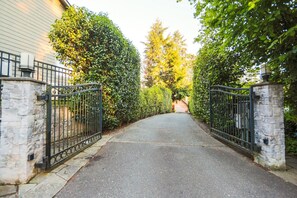 Private gated entry to the property