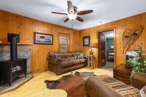 Living room with gas fireplace