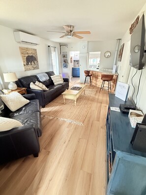 Cabin 1 - living room (kitchen view)