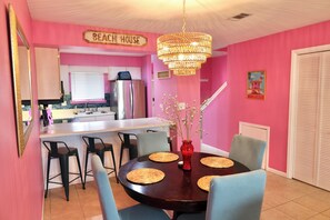 Dining area and kitchen