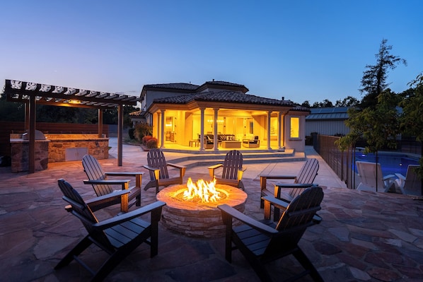 Firepit at night