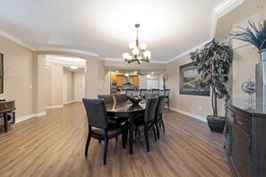 Dining area and kitchen bar
