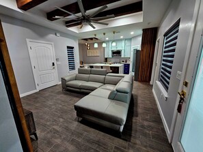 Livin room area access to back yard 