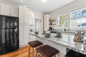 Fully renovated full kitchen with everything you'll need!