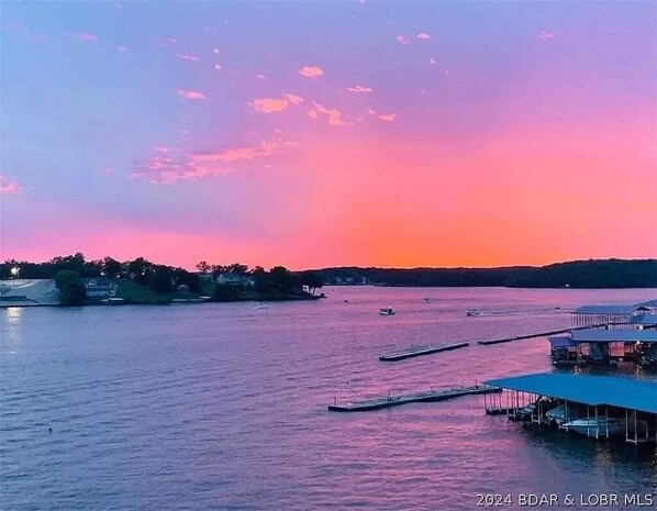 Beautiful sunset from the deck