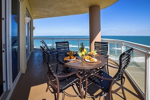 Oceanfront SE corner balcony.