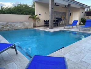 Dive into luxury with a private saltwater pool—your perfect escape from the world.