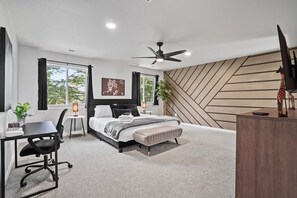 Master bedroom and workspace