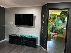 Main bedroom with relaxation room plus ocean theme bathroom 