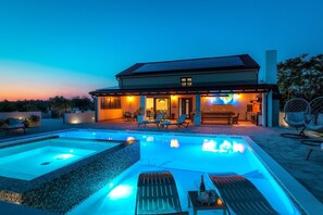 Villa Meden Dol with heated pool, Hot-Tub, 2 Saunas