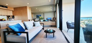 Living room and balcony