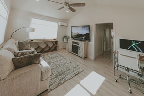 Smart T.V with surround sound and computer station