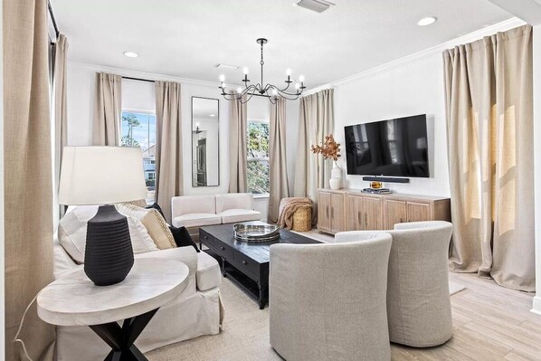 Open spaces and clean lines define this cozy retreat.