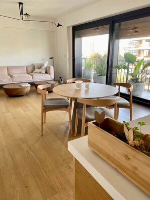 Dining area. Sunny Living room and Dinning Room.
