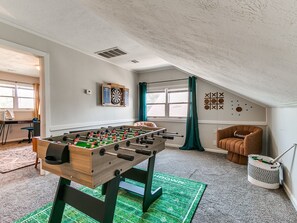 Foosball in the game room