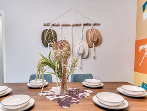 Decorative decor of cowboy hat in the living room