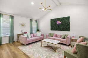 Perfect are to gather and enjoy the comfortable and plush sofas