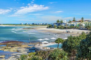 Enjoy the sights, sounds and scenes of Kings Beach only a 350m walk from the unit.