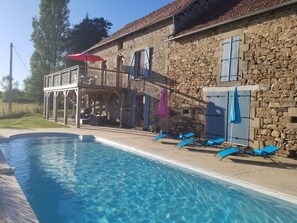 Private heated pool