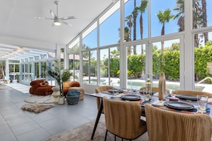 Floor-to-ceiling windows really brighten the space