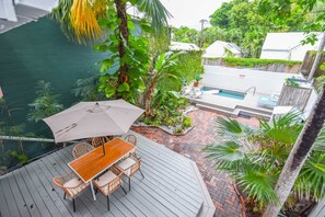 View of backyard from balcony