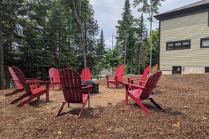 Fire Pit and Side Exterior