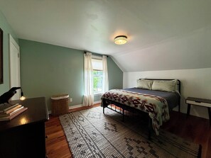 Primary bedroom has queen bed