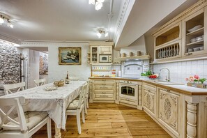 Kitchen and dining area