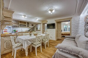 Kitchen and dining area