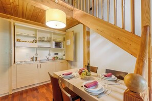 Kitchen and dining area