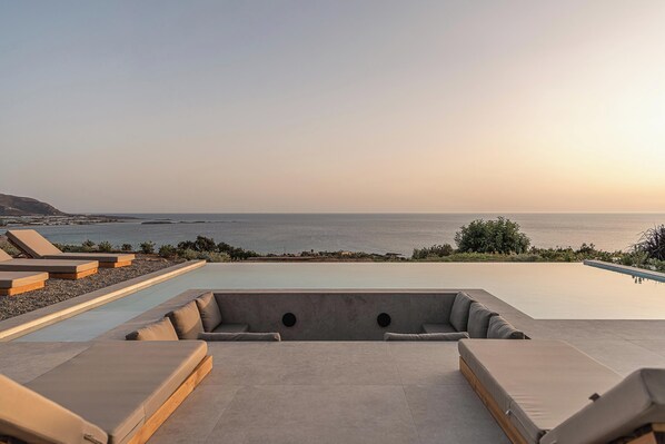 A private, 40sqm heated pool, 1.6 m deep with step access.