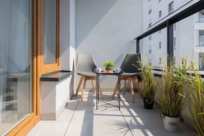 Furnished balcony.
