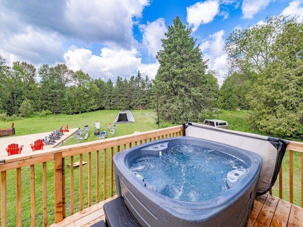 Hot tub view on deck