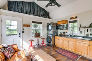 Kitchenette | Refrigerator | Hot Plate | Drip Coffee Maker | 1st Floor