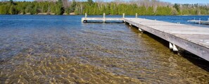 Dock on property with posts to moor a boat.  Boat rental available locally.