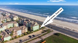 Front row ocean views + even has side window views. Super easy beach access too.