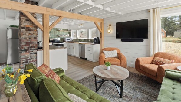 Open living area in the main house where everyone can gather.