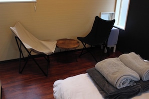 There are also chairs and tables for relaxing.