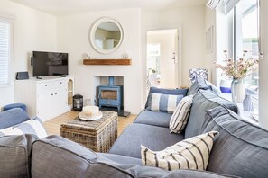 The living room at Y Wenffrwd, Abersoch