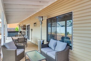 Covered Patio | Private Hot Tub | Outdoor Dining | Patio Heaters
