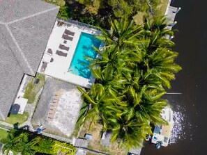 our sunny villa from above