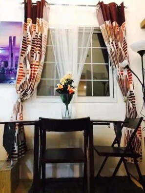 Dining table for intimate meals