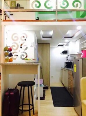 Kitchen with bar stool