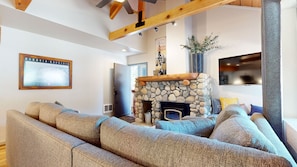 Indoors, Furniture, Living Room, Fireplace, Home Decor