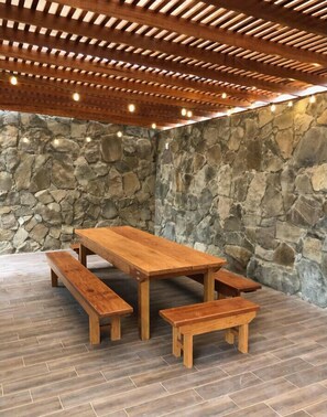 Outdoor dining table